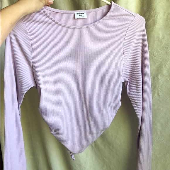Cotton on purple long sleeve top - Picture 2 of 5